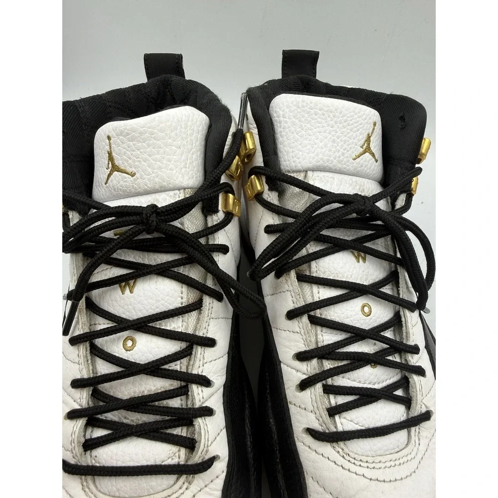2021 Nike Air Jordan 12 Retro Royalty Taxi Size 11 White Black Gold CT8013-170